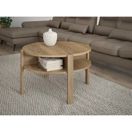 Forte Tobago Couchtisch 74,4 x 45,5 x 74,4 cm Beige/Braun