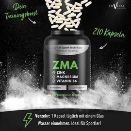 Exvital ZMA Caps Magnesium, Zink & Vitamin B6 Komplex Kapseln 210 St.
