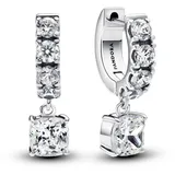 Pandora Timeless Doppelte Pavé-Ohrringe aus Sterling Silber mit Zirkonia, 293547C01