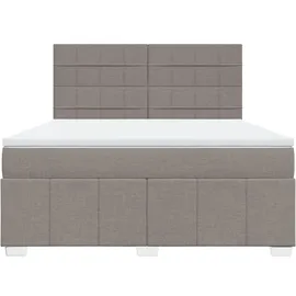 vidaXL Boxspringbett 180 x 200 cm Taupe