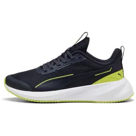 Puma Flyer Lite 3 JR Sneaker, New Navy-Lemon Sherbert White, 38