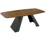 Feldmann-Wohnen Esstisch Myron (Myron, 1-St., moderne Optik, Tischplatte ausziehbar), 160 / 200cm ausziehbar Eiche Lefkas dunkel braun