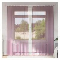 VidaXL Voile Vorhänge mit Schlaufen 2 Stk. Violett 140x225