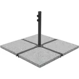 vidaXL Schirmständer Granit 25 kg Quadratisch Grau