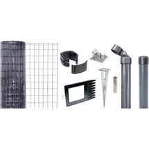 GAH Alberts Fix Clip Pro Set 1,22 x 25 m anthrazit inkl. Bodenhülsen