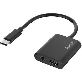 Hama Audio-Adapter, 2in1, USB-C-St. - 3,5-mm-Klinke/USB-C-Buchse, Audio + Laden 00200319