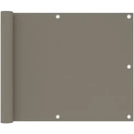 vidaXL Balkon-Sichtschutz Taupe 75x600 cm Oxford-Gewebe
