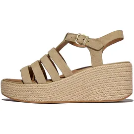 FitFlop PLATFFORMS ESPADR. SUEDE FISHERMAN WEDGE Sandalette Braun 40