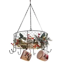 Dekoleidenschaft Kräuterkrone Nostalgie Hängekorb Ø 35 cm grau