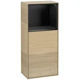 Villeroy & Boch Finion Seitenschrank G51, G510PDPC 41,8x93,6cm, rechts, Emotion, Regal oben Black matt, Oak Veneer