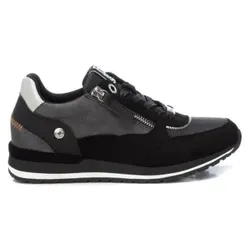 Refresh für Damen. 17140102-NEGRO Turnschuhe Texturen Schwarz (40), 3 bis 5 cm, Reißverschluss, Lässig