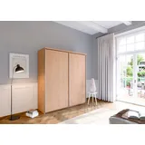 Schwebetürenschrank PRIESS "Arnsberg", braun (livorno buche), B:187cm H:211cm T:64,5cm, Spanplatte, Schränke