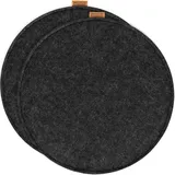 MIQIO Sitzkissen Ø 35 cm dunkelgrau 2 St.