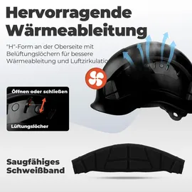 mustbau Bauhelm,Schutzhelm,Arbeitshelm,Bauarbeiterhelm
