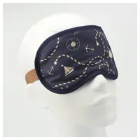 BEAZZ Schlafmaske Schlafmaske, Augenmaske, Schlafbrille - Maritim, Bequem - Perfekte Abdunklung, 1-tlg., HANDMADE IN GERMANY blau