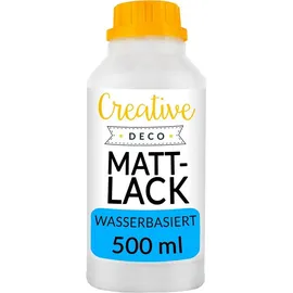Creative Deco Mattlack Klarlack Farblos 0,5 l