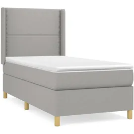 vidaXL Boxspringbett 100 x 200 cm Hellgrau