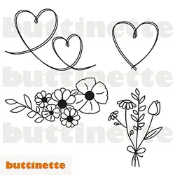 Plotterdatei "Blumen & Herzen"
