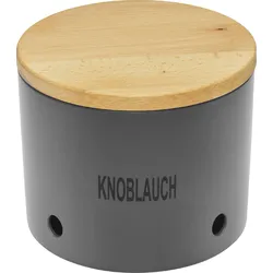 magu Vorratsdose Knoblauch Ø 16 cm Kunststoff Grau Schiefer