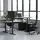 Yaasa Schreibtisch Desk Pro 140 x 80 cm Eiche dunkel/Schwarz