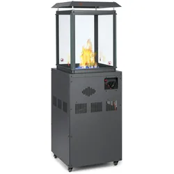 Blumfeldt Flagranti Gasheizstrahler 8kW Gasflasche bis 11kg Edelstahl Dunkelgrau