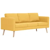 vidaXL 3-Sitzer-Sofa Stoff Gelb