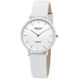 REGENT Damenuhr Edelstahl/Keramik Weiß Ø 34 mm | Weiß