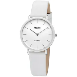 REGENT Damenuhr Edelstahl/Keramik Weiß Ø 34 mm | Weiß