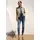 Madeleine Slim Fit Jeans mit Kettendetails in darkblue | Gr.: 22