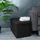 Intirilife Faltbare Sitzbank 76x38x38 cm in PIANO SCHWARZ - Sitzwürfel mit Stauraum und Deckel aus Stoff mit Mulden - mind. 14 Tage Rückgaberecht -
