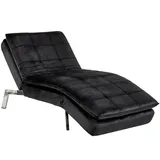 Beliani Relaxliege, Silber, Schwarz, Textil, 179x93x76 cm, Wohnzimmer, Sessel, Relaxliegen