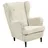 Möbel Boss Ohrensessel Oskar Velourstoff 78 x 102 x 98 cm Creme