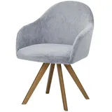 Woodford Polsterstuhl  Cross , grau , Maße (cm): B: 61,5 H: 84,5 T: 62.0