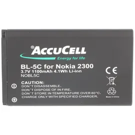 AccuCell Akku passend für Nokia 3120, BL-5C, 1100mAh