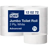 TORK Toilettenpapier T1 Advanced 2-lagig Recyclingpapier, 6 Rollen