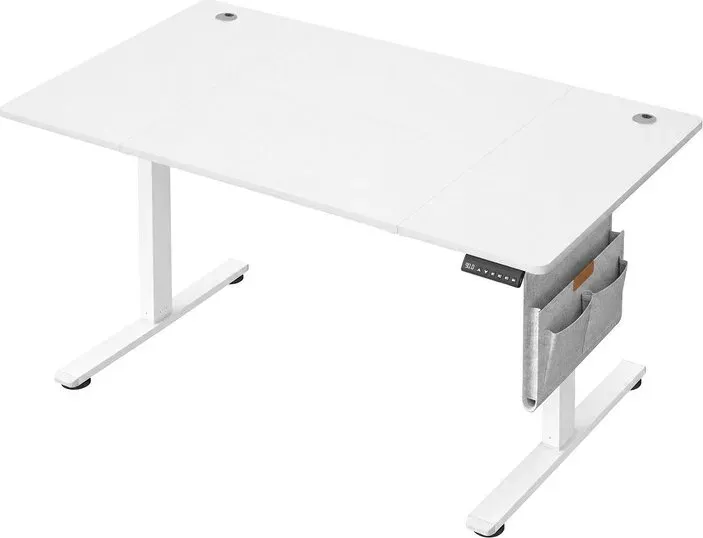 Ochama Höhenverstellbarer Schreibtisch, 120 x 60 cm, Memory-Funktion, USB-C-Anschluss, weiß