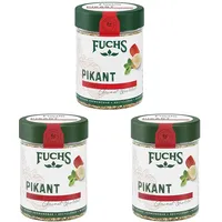 Fuchs Gewürze - Pikant Gewürz - pikantes Allrounder-Gewürz ohne Salz für Rührei oder Steak - natürliche Zutaten - 60 g in wiederverwendbarer, recyclebarer Dose (Packung mit 3)