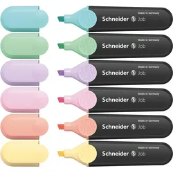Schneider Textmarker Job Pastell 6er Etui