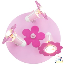 Elobra Rondell BLÜTE, Kinderzimmerleuchte, 3x E14, rosa ELO-123720