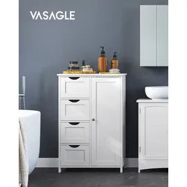 VASAGLE Badezimmerschrank 30 x 55 x 82 cm Weiß