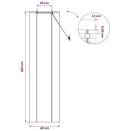 vidaXL Bambusrollo 40 x 220 cm / Fenstergröße (Velux) Braun