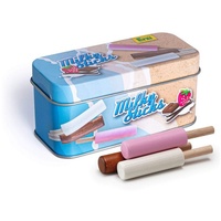 Erzi 14016 Milky Sticks aus Holz in der Dose, Kaufladenartikel für Kinder, Rollenspiele