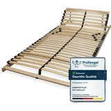 Verstellbarer Lattenrost 90x190, 7 Zonen, 28 flexible Leisten, Ergonomischer Lattenrost, hergestellt in Deutschland, Rahmen aus stabilem Buchenhoz,...