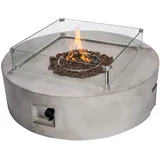 Teamson Home Propangas-Feuerstelle Ø 107 cm Grau