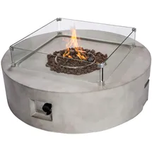 Teamson Home Propangas-Feuerstelle Ø 107 cm Grau