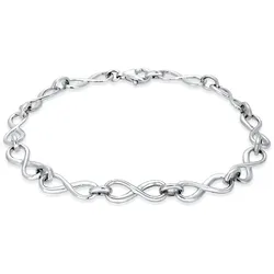 Armband ELLI "Elli Armband Infinity Unendlichkeit Liebe 925 Silber", silber, Armbänder, Damen, 18cm, ohne Stein, Silber 925 (Sterlingsilber)