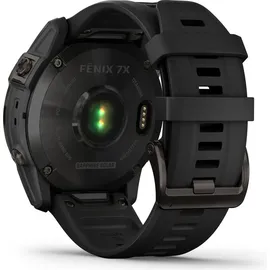 Garmin Fenix 7X Sapphire Solar schiefergraues DLC-Titan mit schwarzem Armband