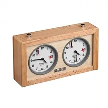 Philos Schachuhr Gardé, mechanisch, Holzgehäuse