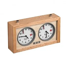 Philos Schachuhr Gardé, mechanisch, Holzgehäuse