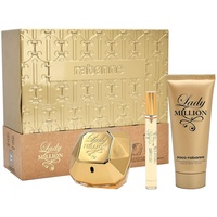 Paco Rabanne Lady Million Geschenkset EDP 80 ml + Körperlotion 100 ml + EDP 10 ml + Dose für Frauen